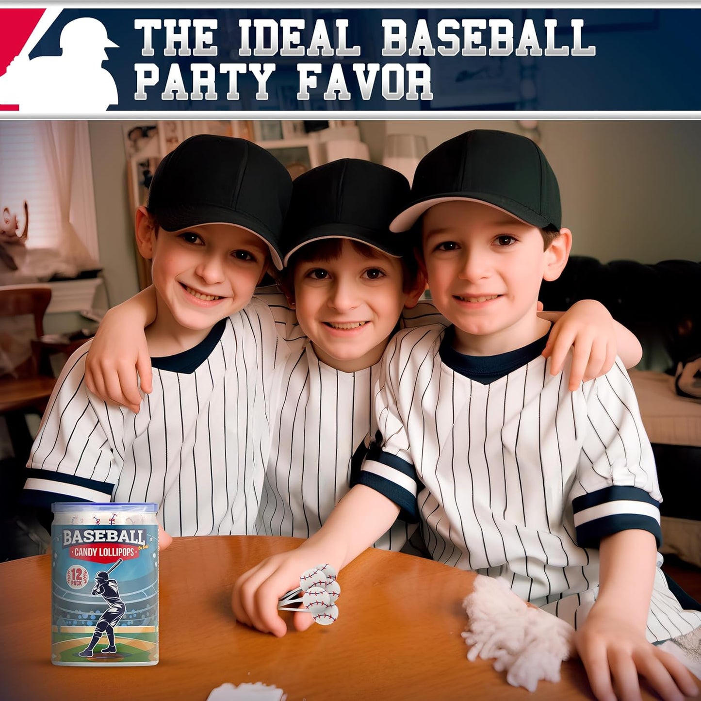 Baseball Lollipops 12pk - Baseball Candy
