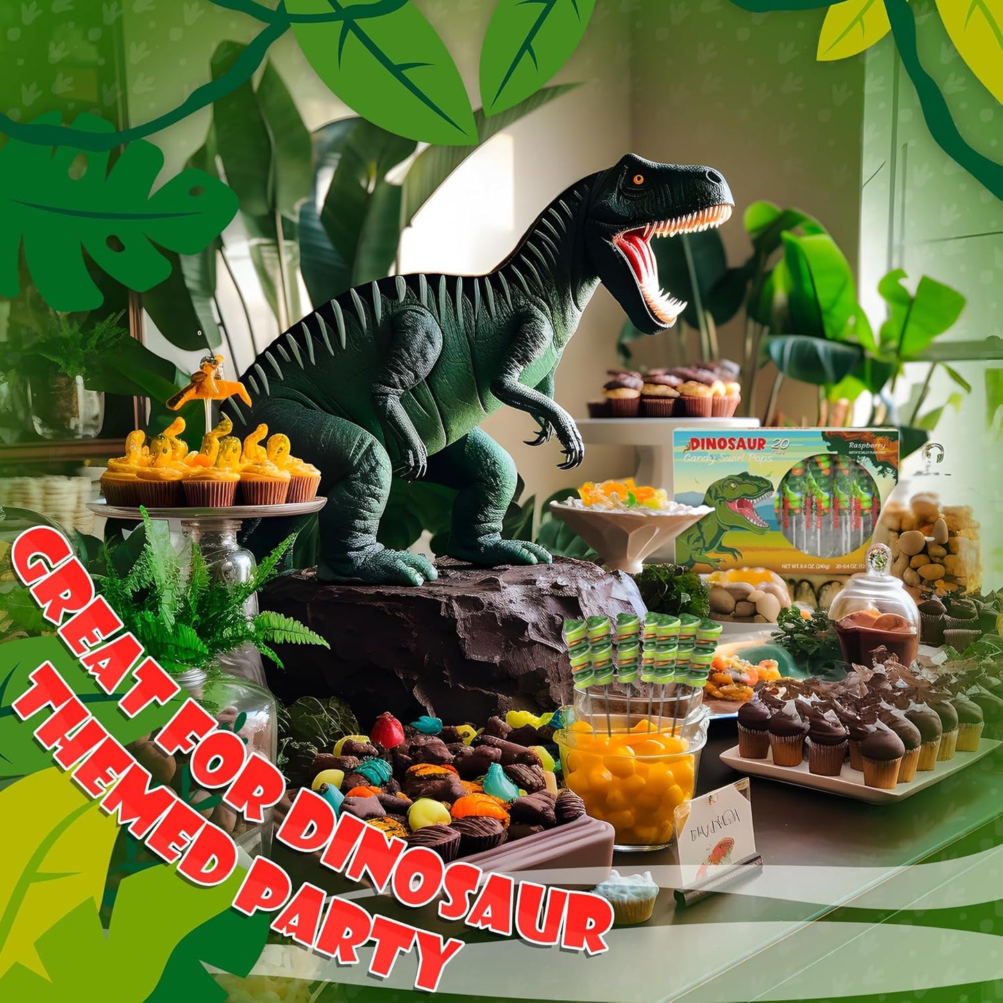 Dinosaur Lollipops 20pk - Dinosaur Candy