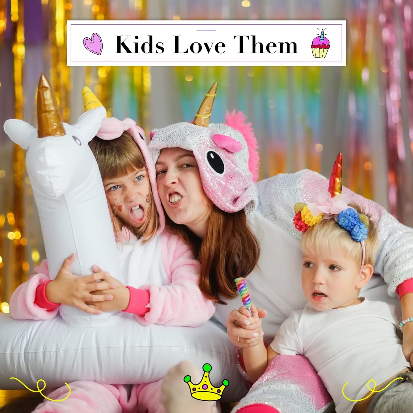 Add some sweetness to your unicorn party with 20 colorful lollipops.