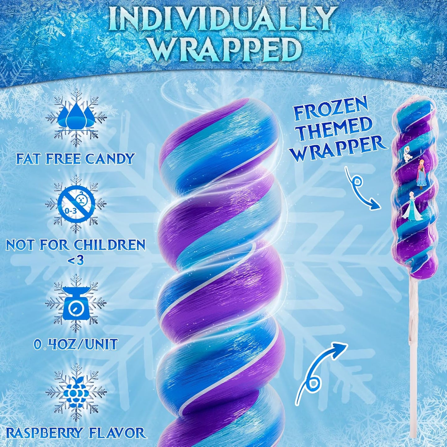 Raspberry Frozen Candy Lollipops – Disney Princess Party