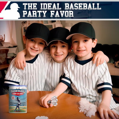 Baseball Lollipops 12pk - Baseball Candy