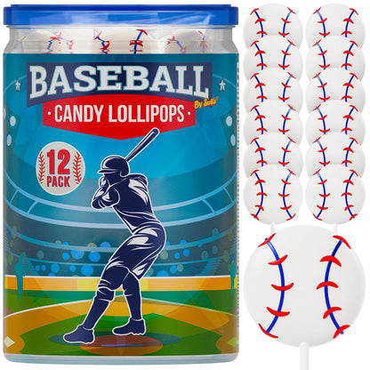 Baseball Lollipops 12pk - Baseball Candy