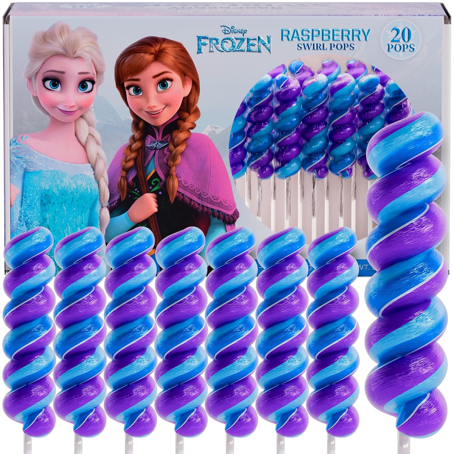 Disney Frozen Swirl Lollipops for Birthday Party Favors