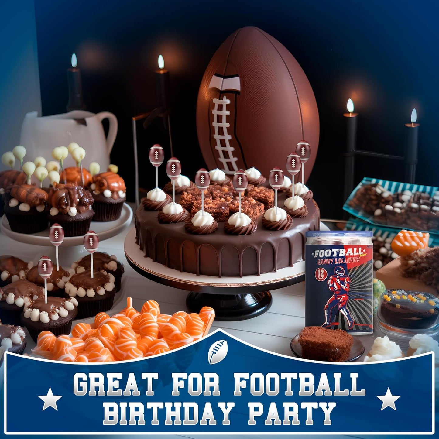 Football lollipops for filling party bags at your next football event.