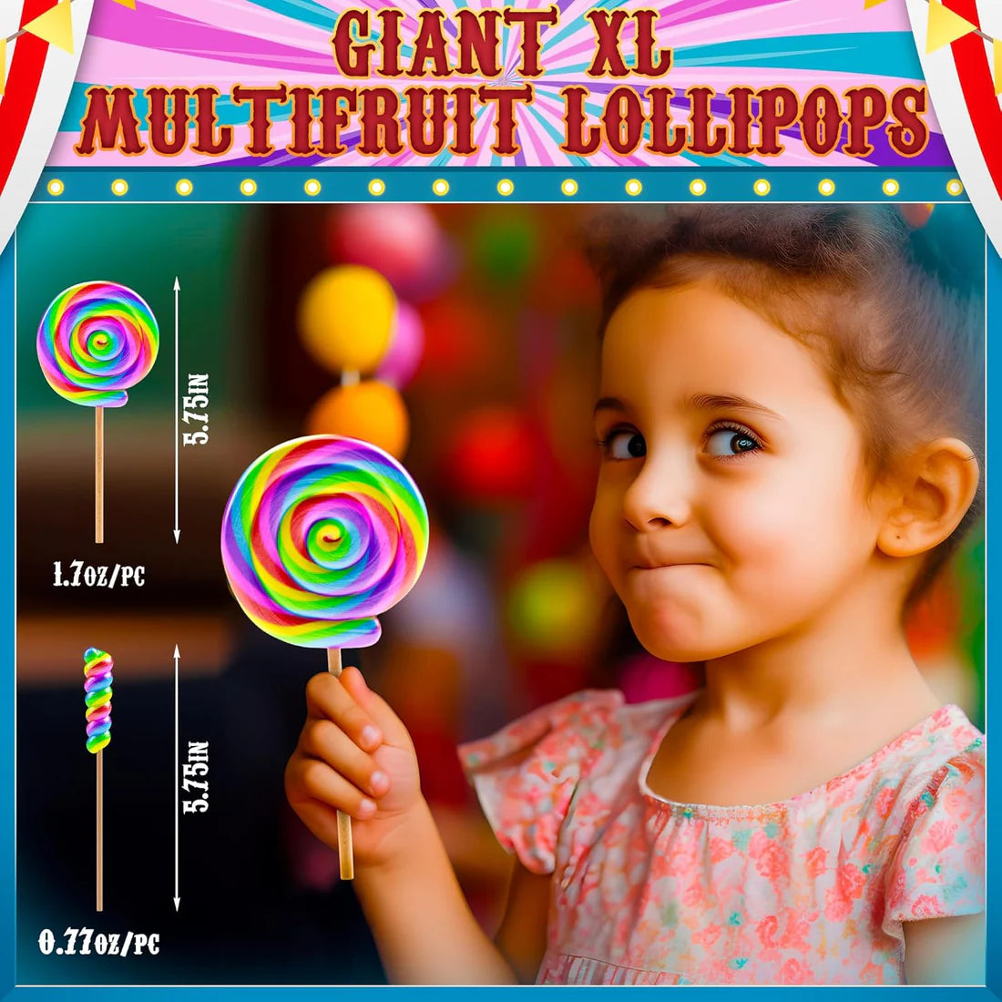 Giant Swirl Lollipops for All Ages – Fun and Sweet Party Favor