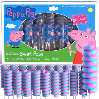 Pack of 20 Peppa Pig swirl lollipops