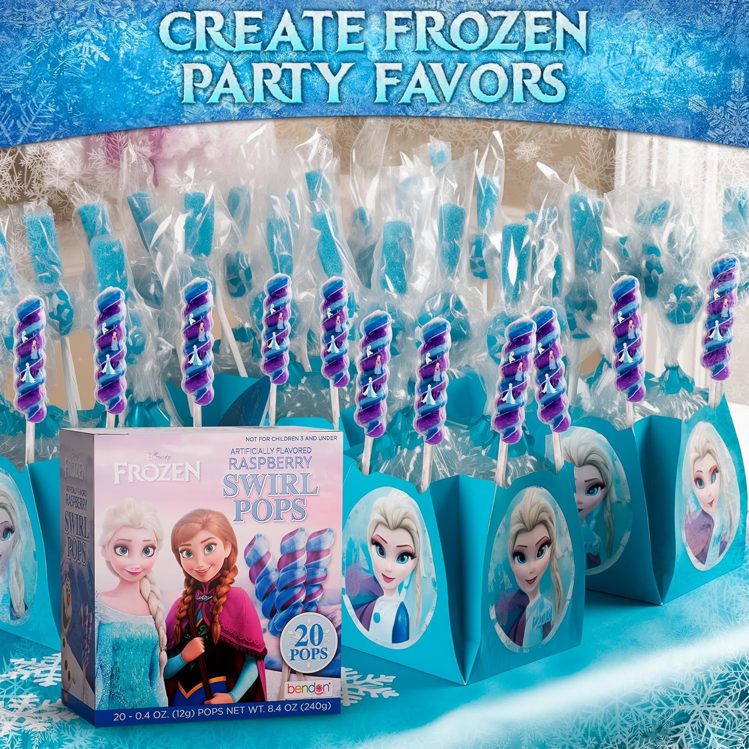 Magical Frozen Lollipops for Birthday Party Decorations