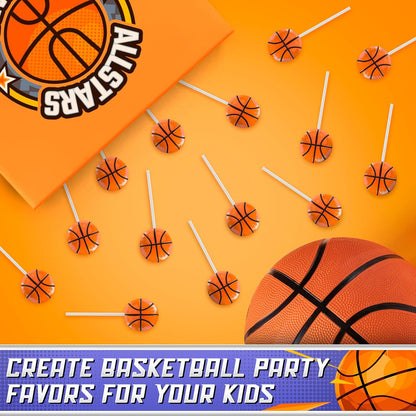 Delicious basketball lollipops ideal for basketball-themed birthday parties