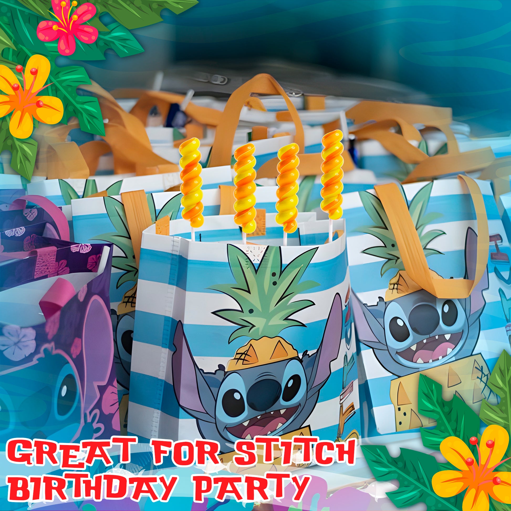 Individually wrapped Stitch lollipops for kids